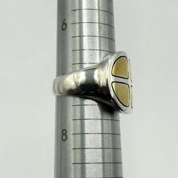 Robert Lee Morris RLM Studio 925 Sterling Two-Tone Signet Band Ring Size 7.25 - Picture 8 of 8